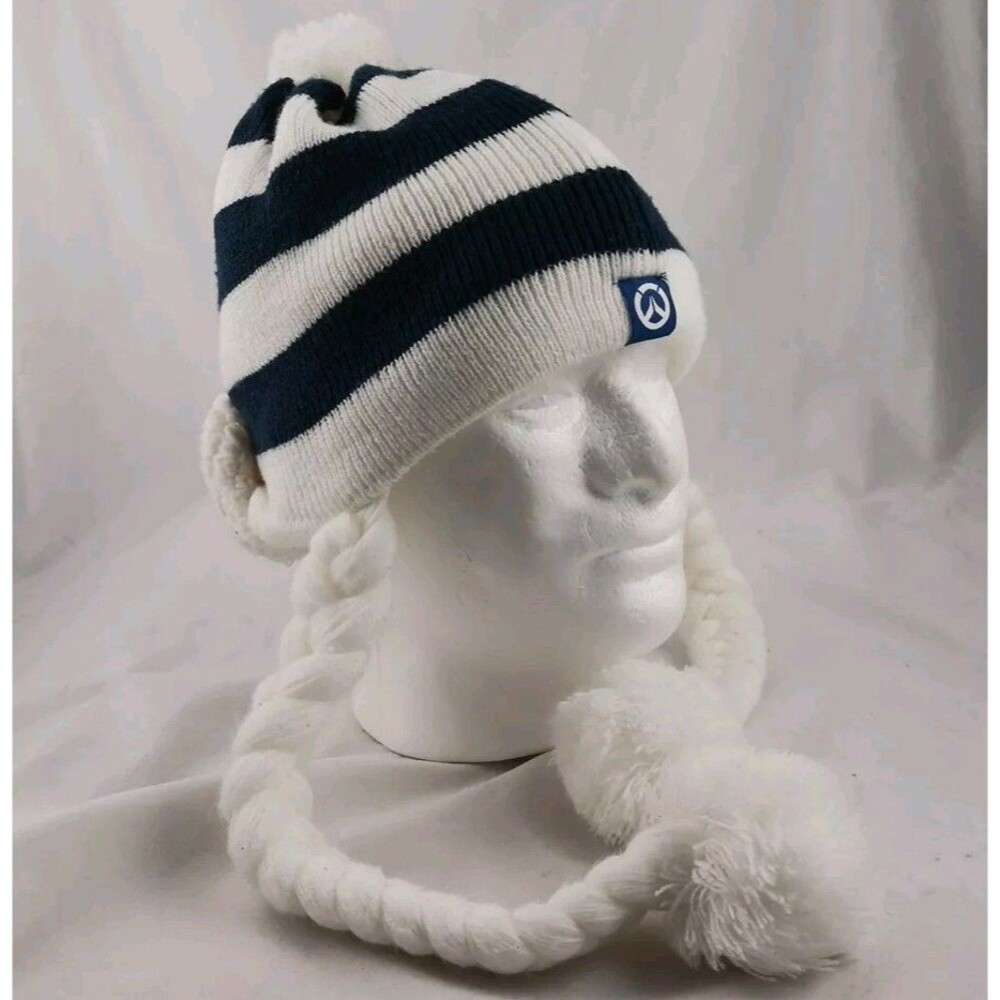 JINX Overwatch Thick Winter Laplander Beanie Pom-Pom Hat-NICE!